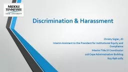 Discrimination & Harassment