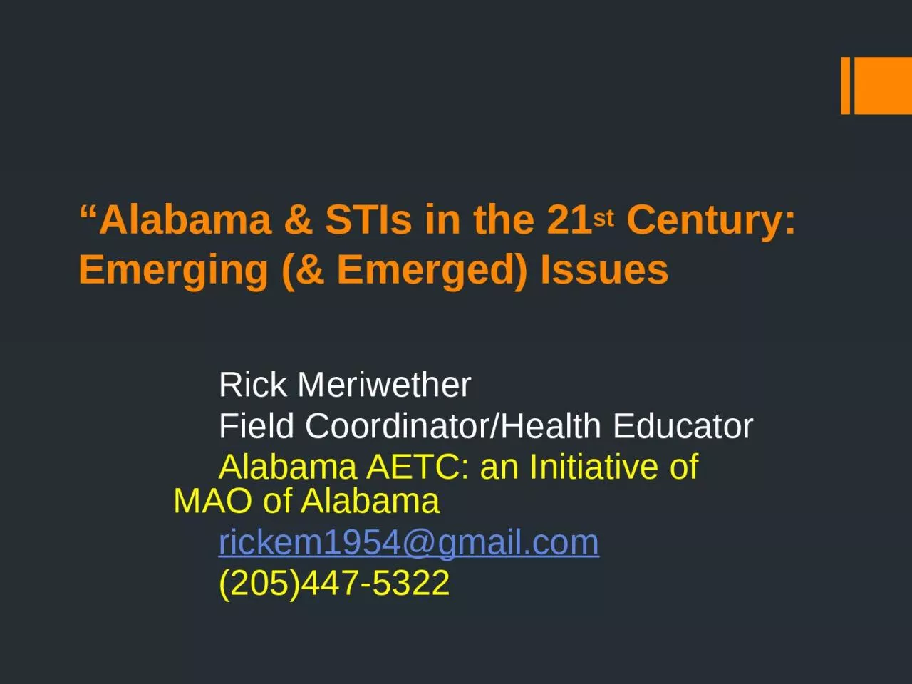 “Alabama & STIs in the 21