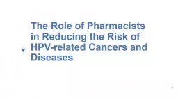 The Role of Pharmacists in Reducing the Risk of HPV-related Cancers and Diseases