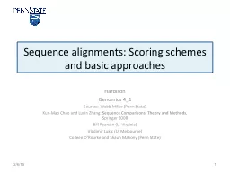 Sequence  a lignments: Scoring schemes and basic approaches