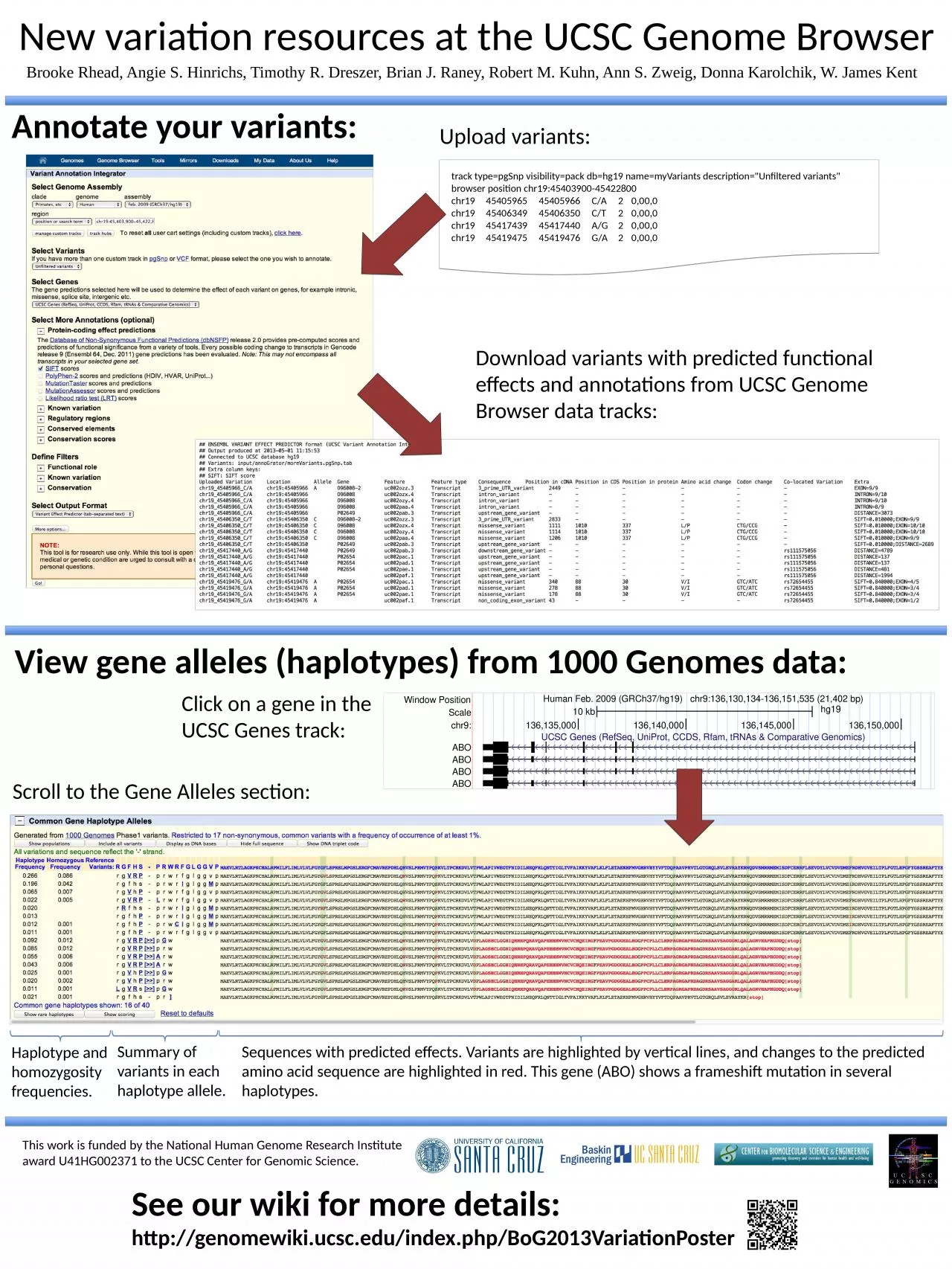 New variation resources at the UCSC Genome Browser