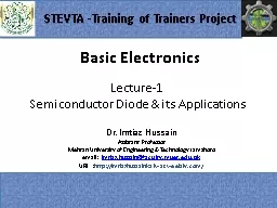 Basic Electronics Dr. Imtiaz Hussain
