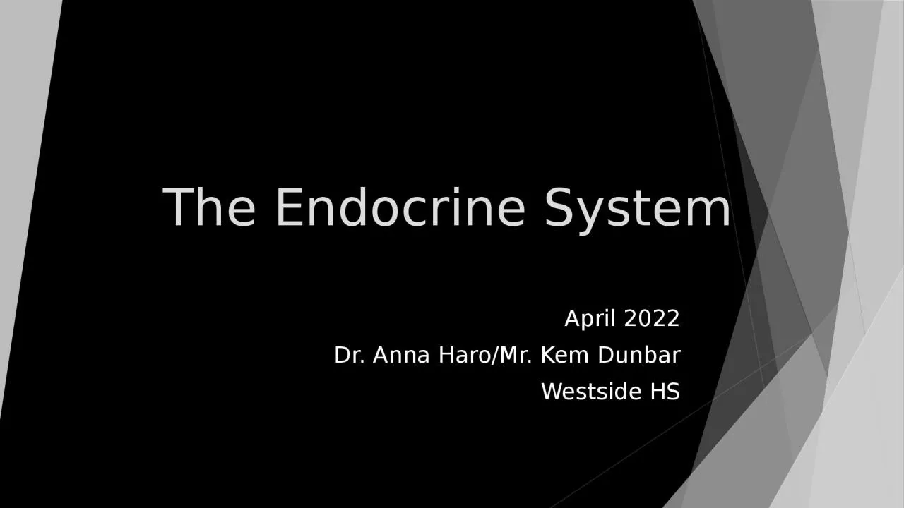 The Endocrine System April