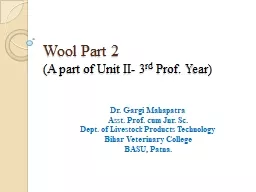 Wool Part 2  (A part of Unit