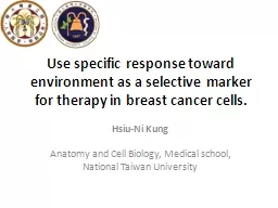 Use specific response toward environment as a selective marker for therapy in breast cancer cells.