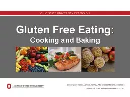 Gluten Free Eating: Cooking and Baking