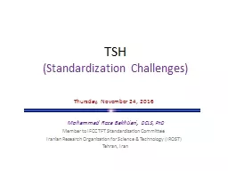 TSH  (Standardization Challenges)