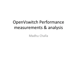 OpenVswitch  Performance measurements & analysis