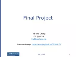 Final Project Kai-Wei Chang