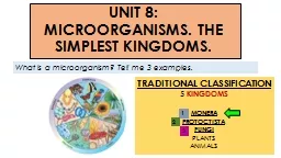 UNIT 8:  MICROORGANISMS. THE SIMPLEST KINGDOMS.