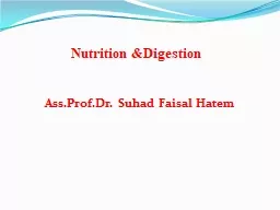 Nutrition &Digestion