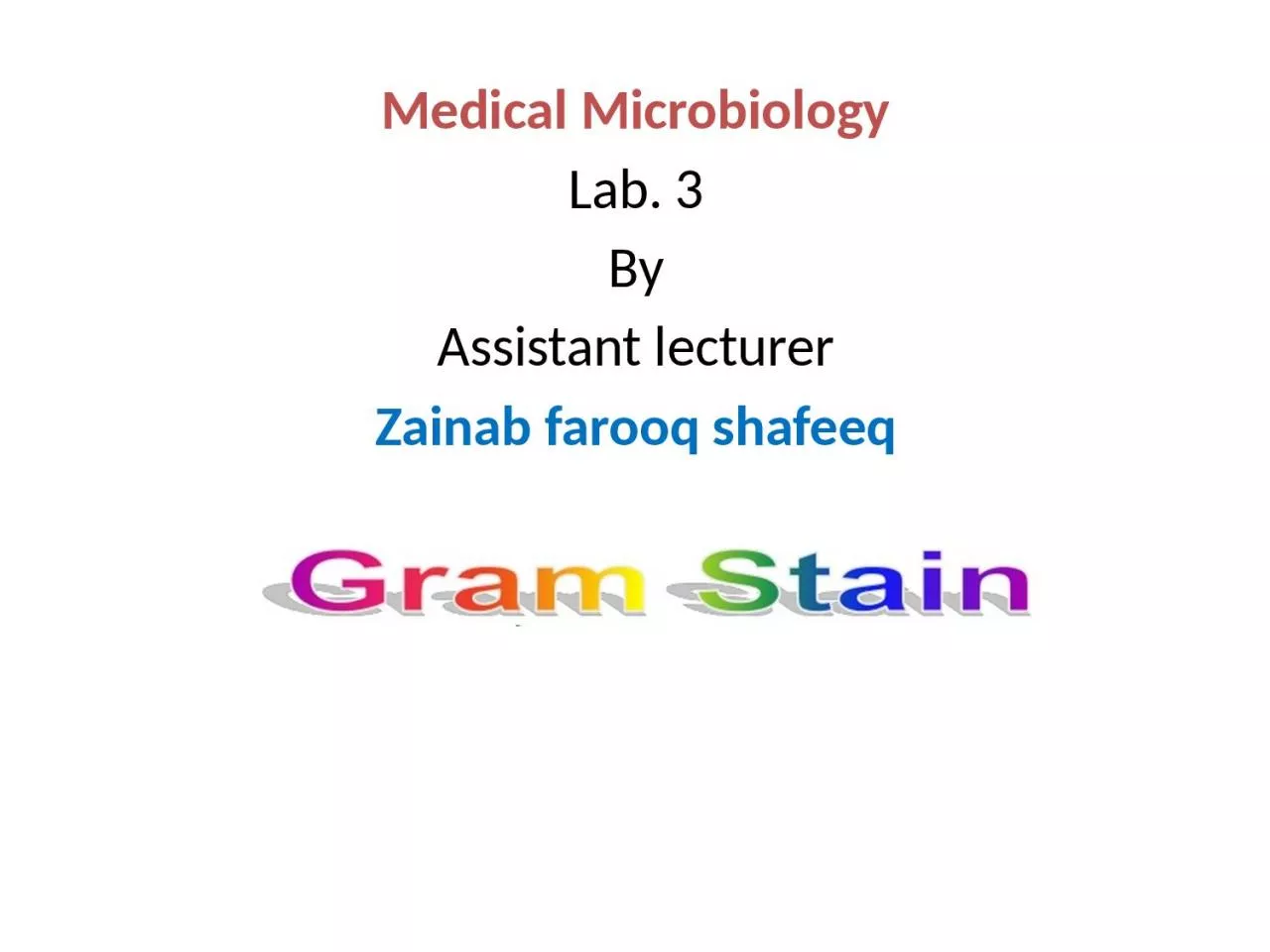 Medical Microbiology Lab.