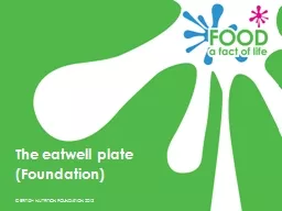 The eatwell plate (Foundation)