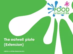 The eatwell plate (Extension)