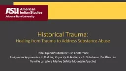 Historical Trauma:  Healing from Trauma