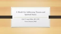 A Model for Addressing Trauma and Spiritual Injury