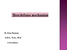 Host defense mechanism Dr.