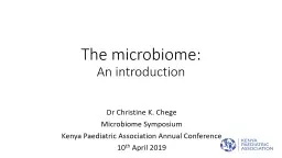The  microbiome :  An introduction