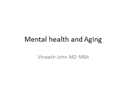 Mental health and Aging Vineeth