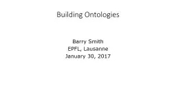 Building Ontologies Barry Smith