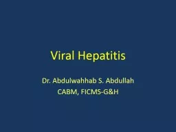 Viral Hepatitis Dr.  Abdulwahhab