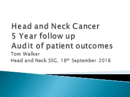 Head and Neck Cancer  5 Year follow