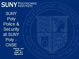 SUNY Poly  Police & Security at SUNY Poly - CNSE