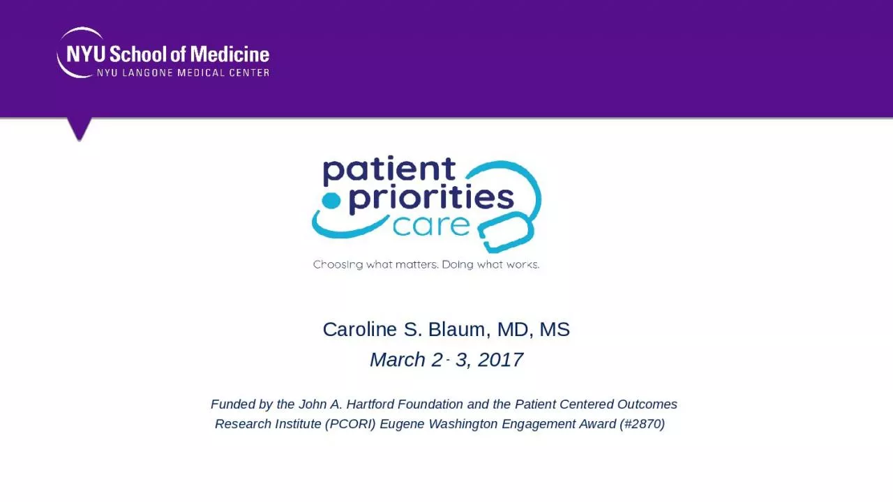 Caroline S. Blaum, MD, MS