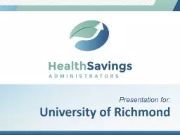 Presentation for: University of Richmond