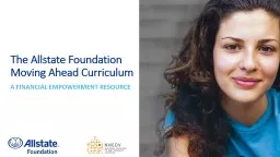 The Allstate Foundation Moving Ahead Curriculum