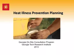 Heat Illness Prevention Planning