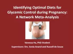 Identifying Optimal Diets for Glycemic Control during Pregnancy: