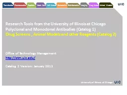 Research Tools from the University of Illinois at Chicago
