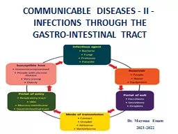 COMMUNICABLE  DISEASES - II