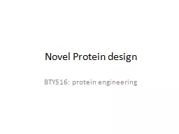 Novel Protein design BTY516: protein engineering