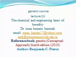 genetic  course lecture (1
