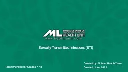 Sexually Transmitted Infections (STI)