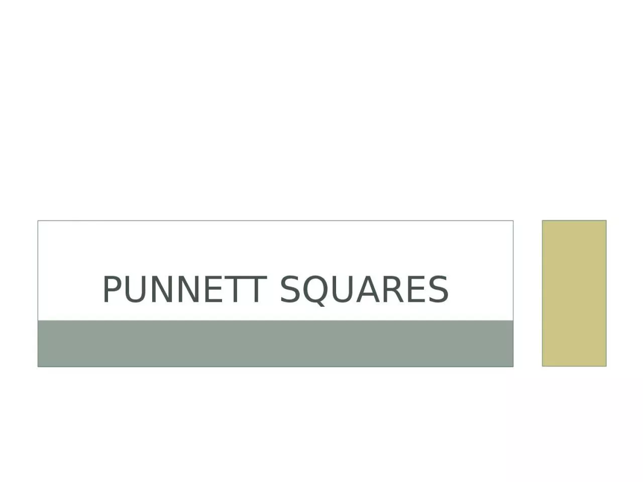 PPT-Punnett squares REVIEW Monohybrid cross is the cross between two parent organisms and