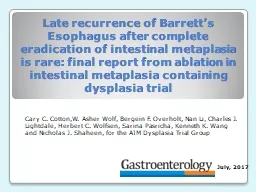 Late  recurrence   of   Barrett