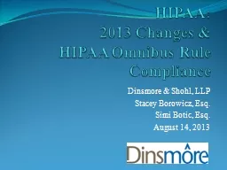 HIPAA: 2013 Changes &