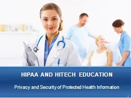 HIPAA AND HITECH EDUCATION