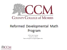 Reformed Developmental Math Program