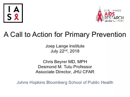 A Call to Action for Primary Prevention