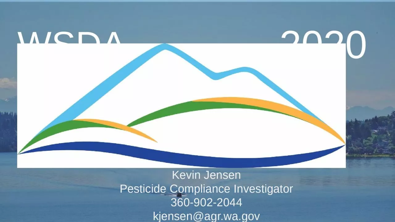 2020 Kevin Jensen Pesticide Compliance Investigator