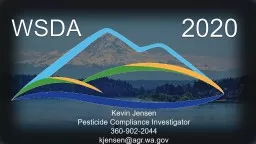 2020 Kevin Jensen Pesticide Compliance Investigator