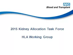2015  Kidney Allocation