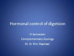 Hormonal control of  digetsion