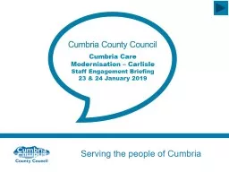 Cumbria Care Modernisation – Carlisle