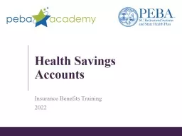 Health Savings Accounts Insurance Benefits Training