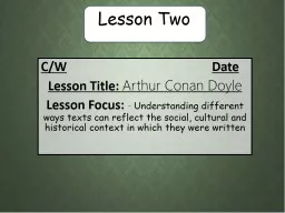 Lesson Four  C/W 						 Date